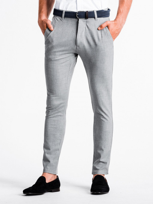 Pantaloni premium, casual, barbati - P832-gri-deschis