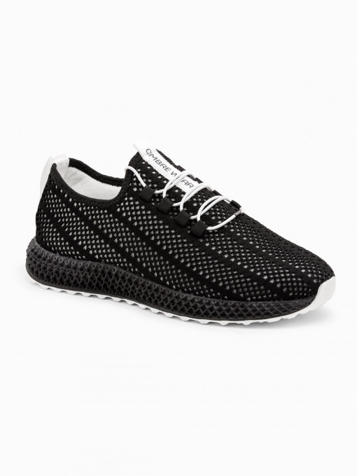 Pantofi de sport din plasă pentru bărbați - negru V8 OM-FOKS-0117