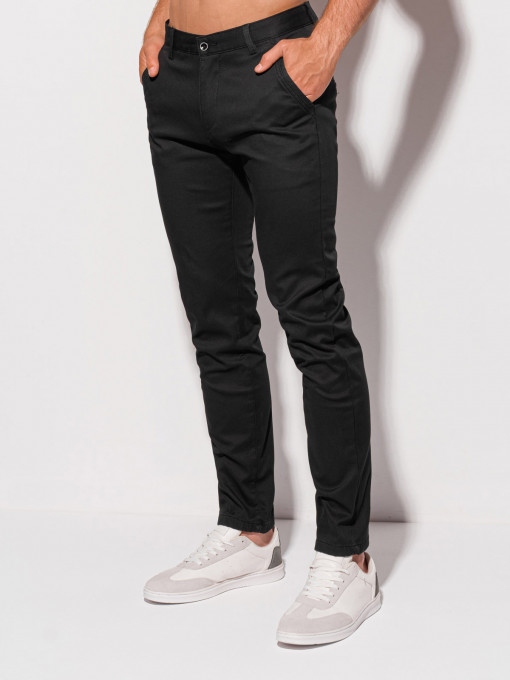 Pantaloni chino barbati P1246 - negru