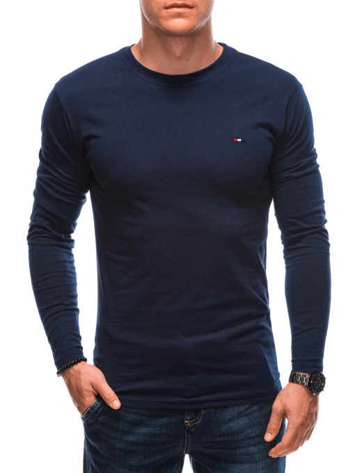 Tricou cu mânecă lungă imprimată pentru bărbați L164 - bleumarin
