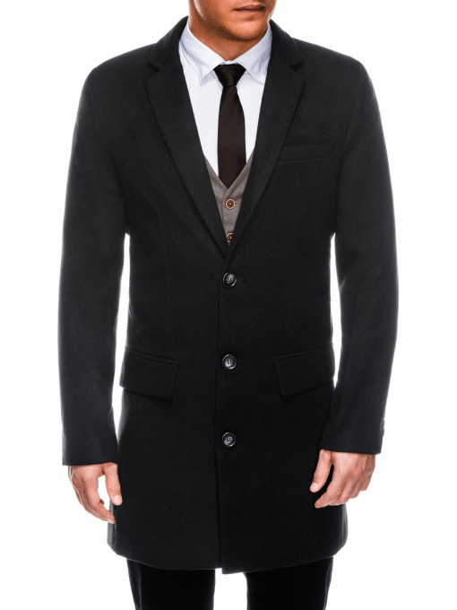 Palton barbati, premium - C432-negru