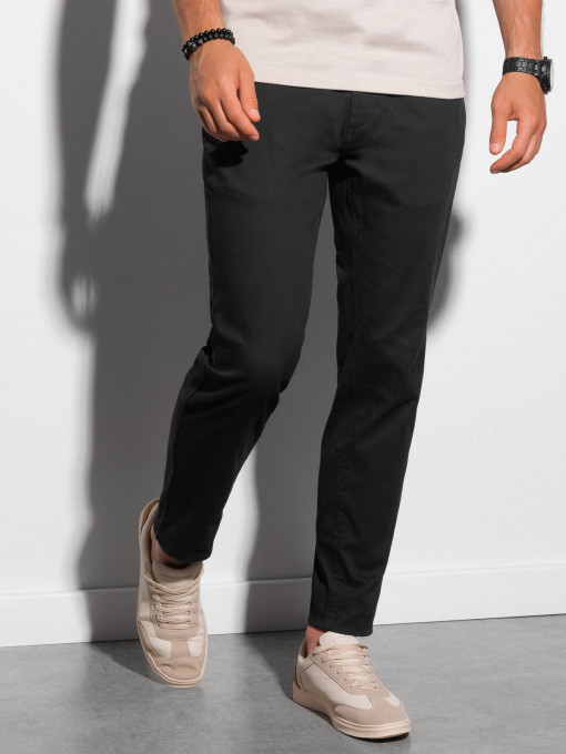 Pantaloni barbati, casual, slim fit P156-negru