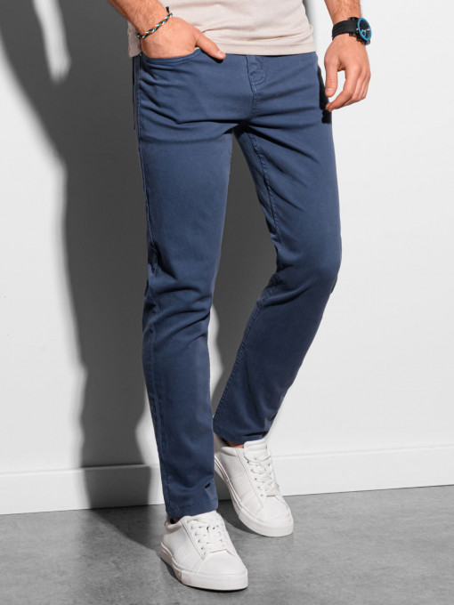 Pantaloni chino barbati P990 - albastru
