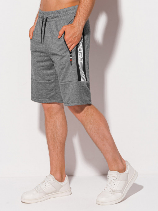 Pantaloni scurti barbati W406 - gri-inchis