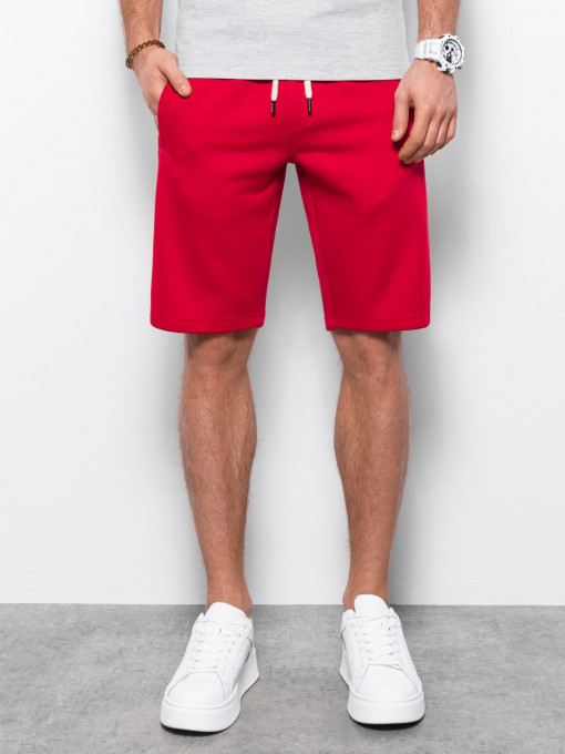 Pantaloni scurți pentru bărbați cu buzunare - roșu V7 OM-SRBS-0109