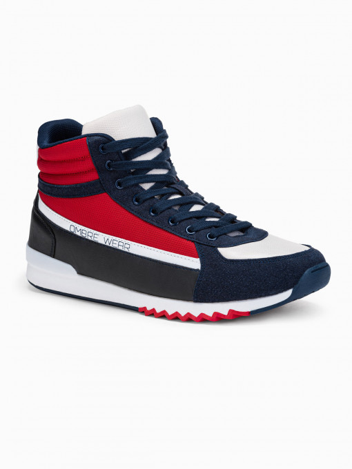 Pantofi sport casual barbati T358 - roșu/albastru închis