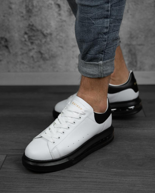 Pantofi casual barbati MOON LIGHT alb-negru