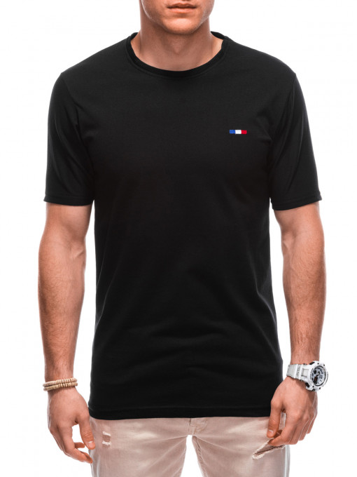 Tricou simplu pentru bărbați S1804 - negru