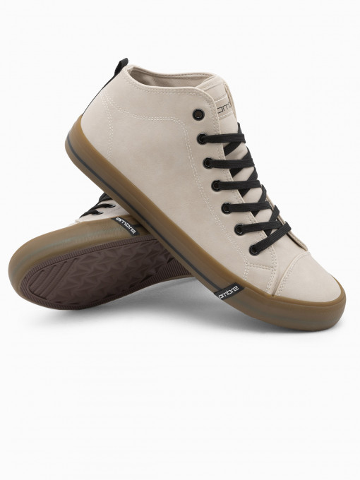 Pantofi sport cu gleznă pentru bărbați - crem V6 OM-FOTH-0121