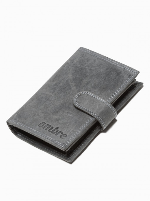 Men's leather wallet A091 - black