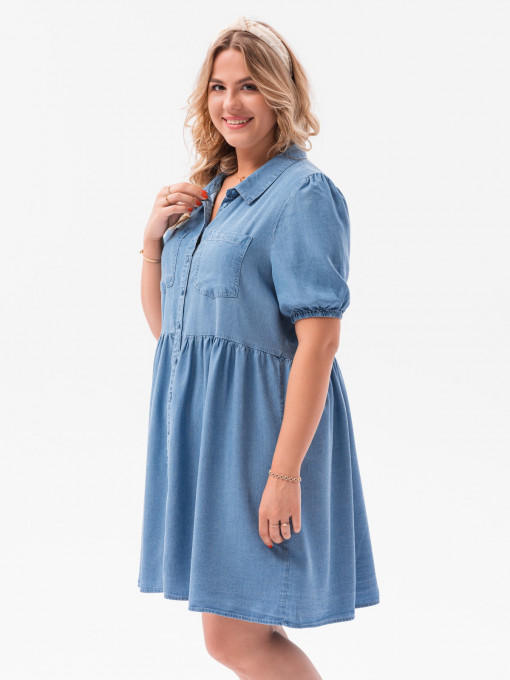 Rochie femei Plus Size DLR081 - albastru
