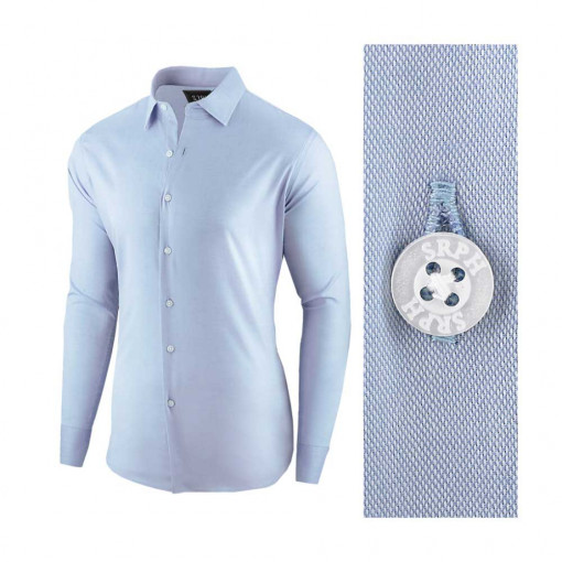 Camasa pentru barbati, albastru deschis, regular fit, bumbac, casual, premium - Business Class Ultra