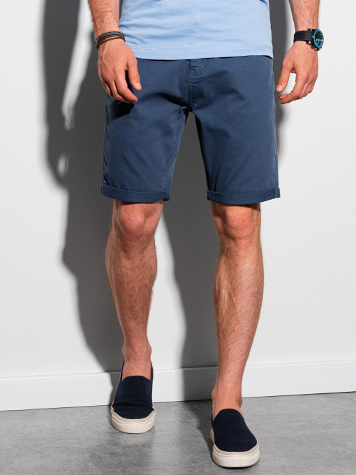 Pantaloni casual scurti barbati W303 - albastru