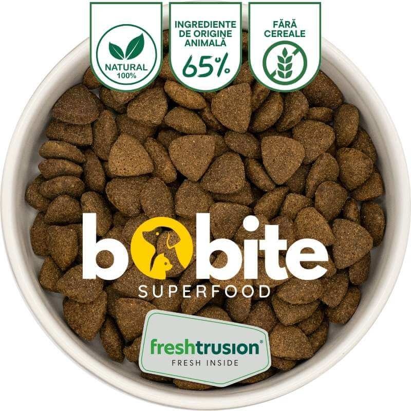 Bobite SuperFood, adult, Vita Angus cu Morcovi, Fasole Verde, Conopida, Rosii si Dovlecei, Hrana uscata caini, 2kg