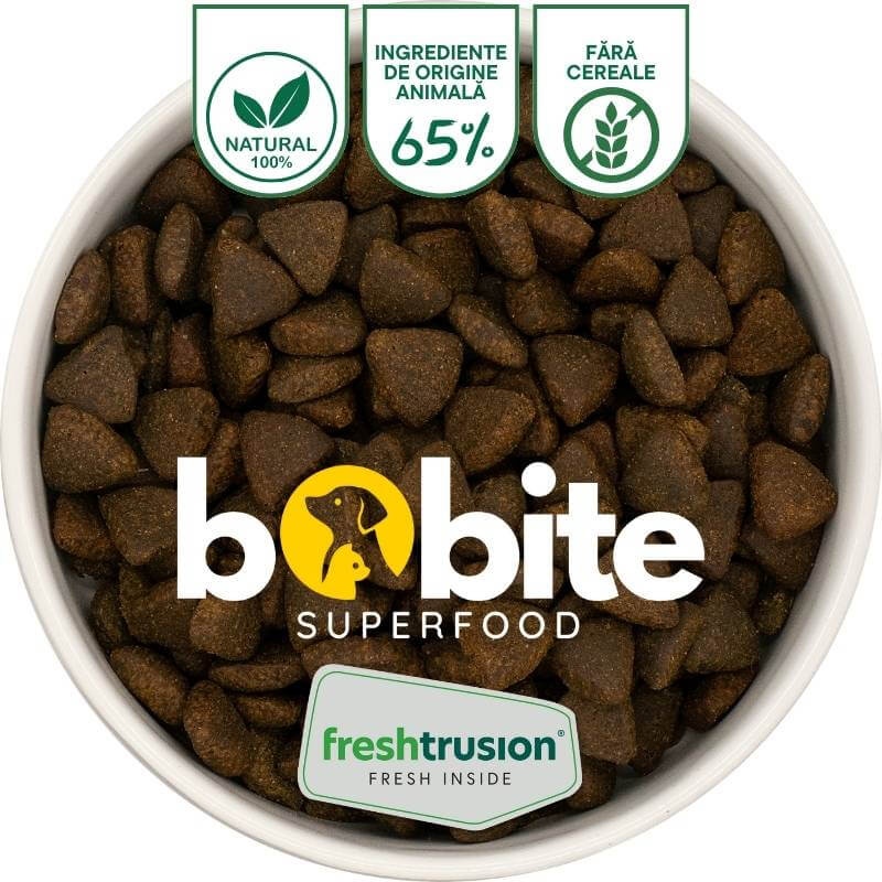 Bobite SuperFood, adult, Somon scotian cu Marar, Spanac, Fenicul, Sparanghel si Rosii, Hrana uscata caini, 2kg