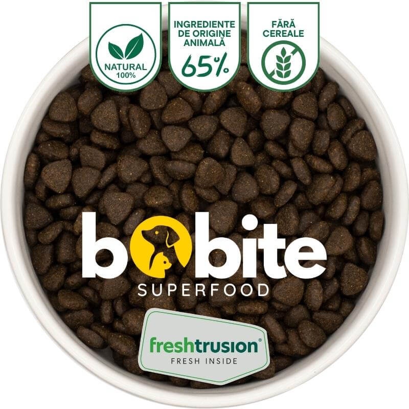 Bobite SuperFood, Puppy, Somon Scotian cu Marar, Spanac, Fenicul, Sparanghel si Rosii, Hrana uscata caini, 2kg