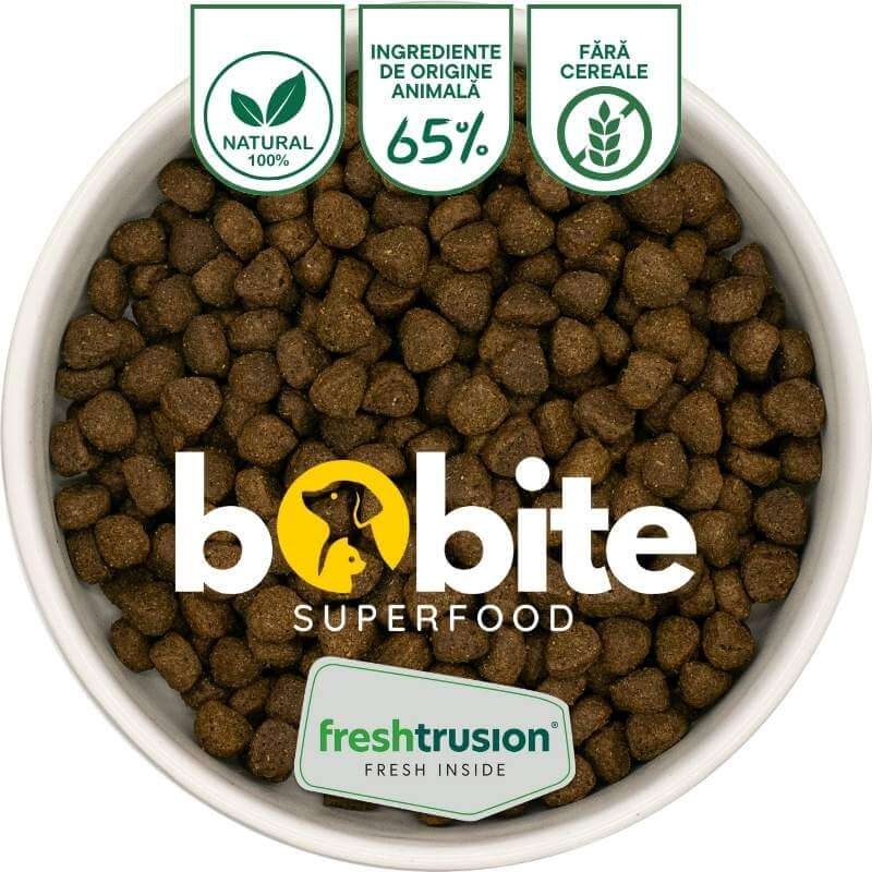 Bobite SuperFood, Puppy, Carne de vita Angus cu Morcov, Fasole verde, Conopida, Rosii si Dovlecel, Hrana uscata caini, 2kg