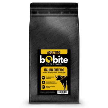 Bobite Superfood Câini Adult – Bivol italian, Hrană uscată superpremium fără cereale
