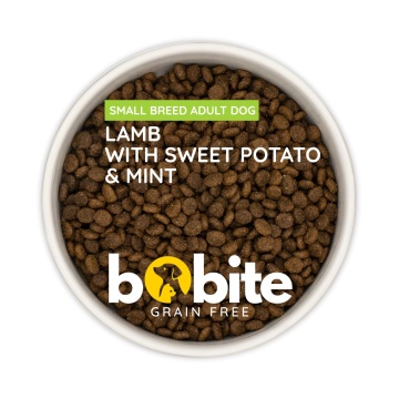 Bobite Grain Free hrana uscata caini adulti rasa mica miel cartof dulce menta fara cereale