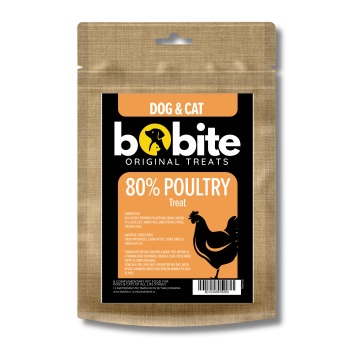 Bobite Original Treats, Gustare 80% Pasăre — Câini și Pisici, 100g