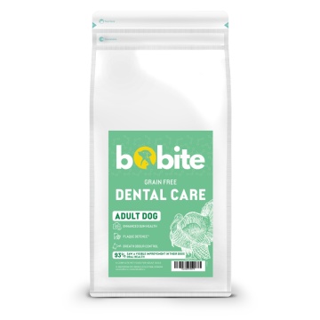 Bobite Peptide+, Hrană uscată hipoalergenică Dental Care, curcan și somon, fără cereale, pentru câini adulți