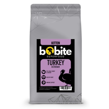Bobite SuperFood, Kitten, Turkey & Chicken – Dry Food for Kittens, 5kg - Img 1