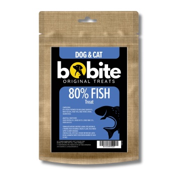 Bobite Original Treats, Gustare 80% Pește — Câini și Pisici, 100g