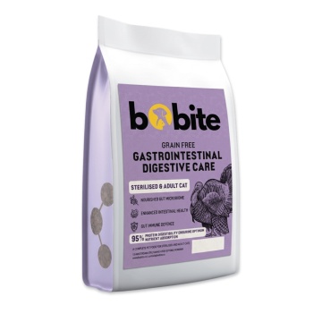 Bobite Peptide+, Hrană uscată hipoalergenică Digestive Care, curcan, fără cereale, pentru pisici adulte