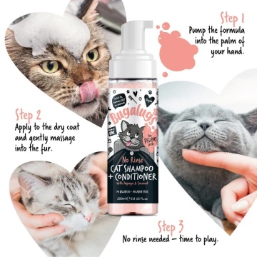 Sampon Bugalugs Cat No Rinse - 200ml - Img 2