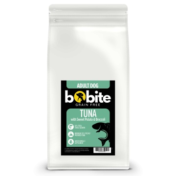 Bobite Grain Free, hrană uscată pentru câini adulți, ton cu cartof dulce și broccoli, 2kg