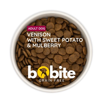 bobite hrana caini Bobite Grain Free vanat cartof dulce mure in castron