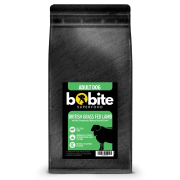 Bobite Superfood Câini Adult – Miel britanic hrănit cu iarbă, Hrană uscată superpremium fără cereale