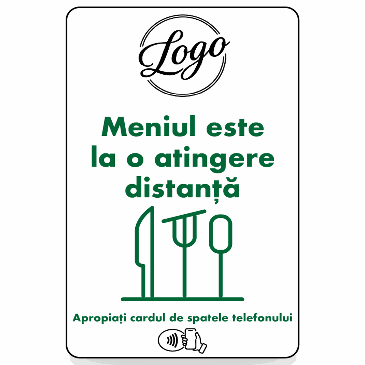 Card NFC Meniu Digital pentru Restaurant Personalizat + QR slider