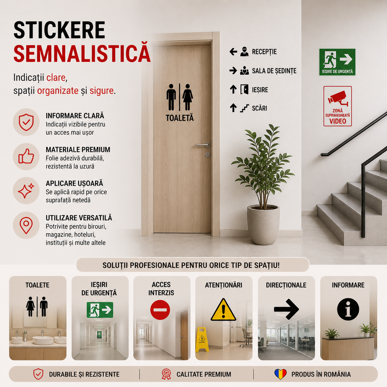 STICKERE SEMNALISTICA
