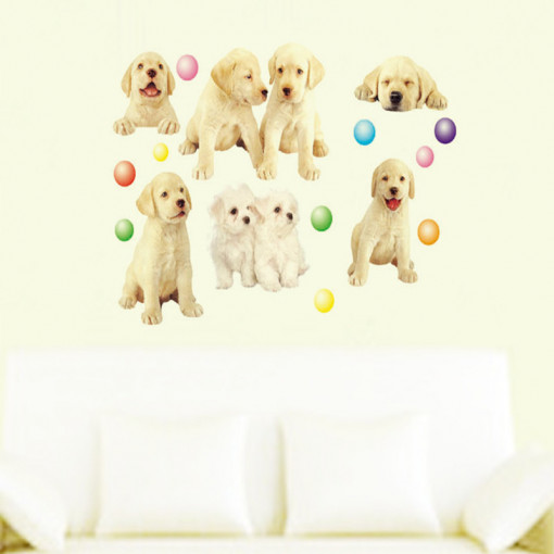 Sticker perete Cute puppies