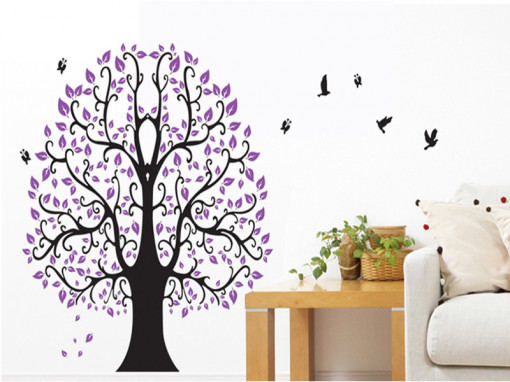 Sticker perete Purple Tree