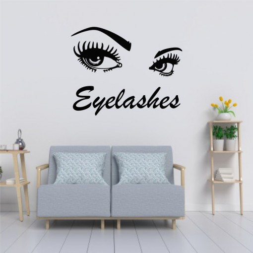 Sticker perete Salon Eyelashes 4