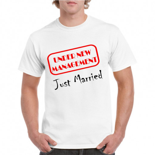 Tricou personalizat barbati alb Under Management