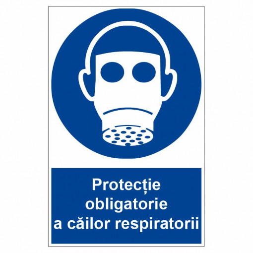 Sticker indicator Protectie obligatorie a cailor respiratorii 2