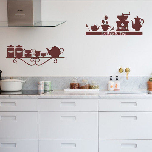 Sticker perete Vintage shelves