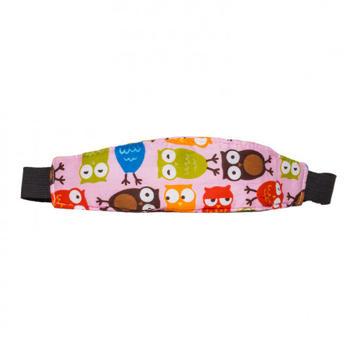 Bentita suport pentru cap - roz cu bufnite