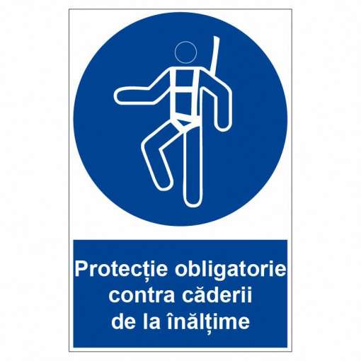 Sticker indicator Protectie obligatorie contra caderii de la inaltime