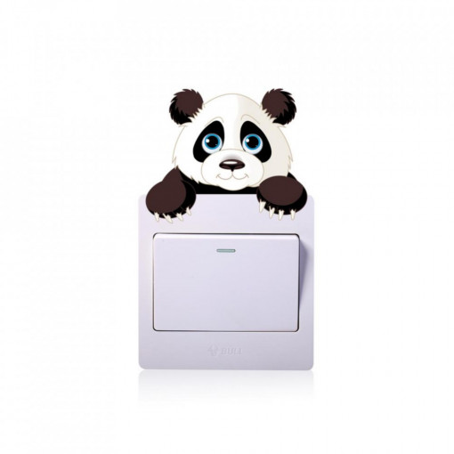 Sticker intrerupator panda 9 x 10 cm
