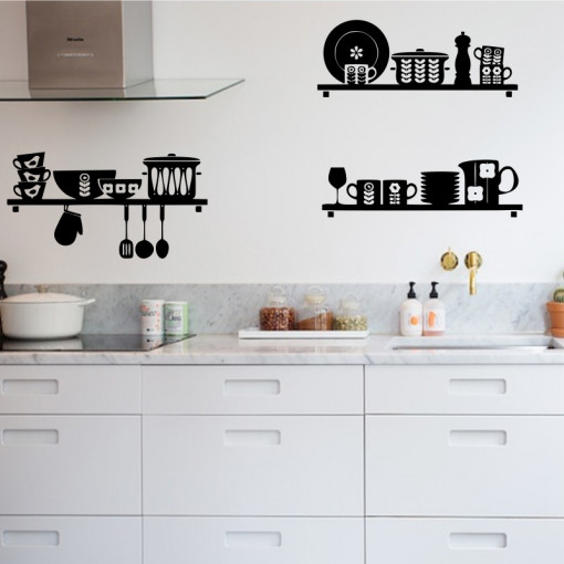Sticker perete Kitchen Shelves