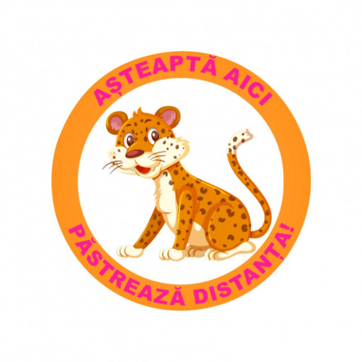 Sticker podea Asteapta Aici Jaguar