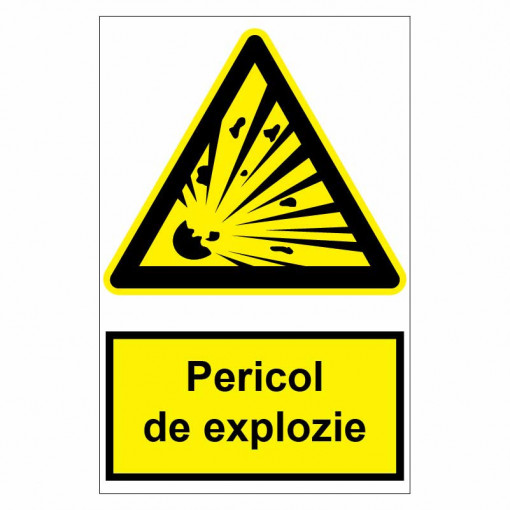 Sticker indicator Pericol de explozie