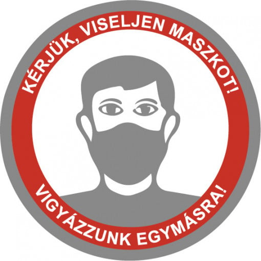 Sticker Kerjuk Viseljen Maszkot