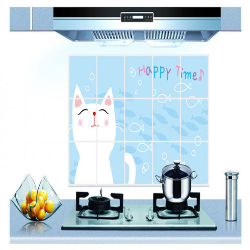 Sticker perete Cute Cat Kitchen Decor