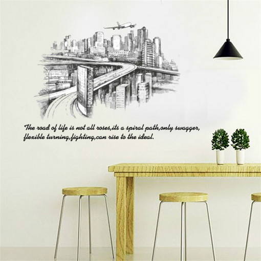 Sticker perete Retro City