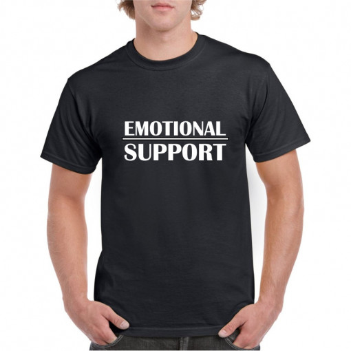 Tricou personalizat barbati negru Emotional Support